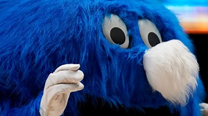 Xavier's Blue Blob is the butt of Jimmy Fallon's 'Tonight Show' monologue mascot jokes