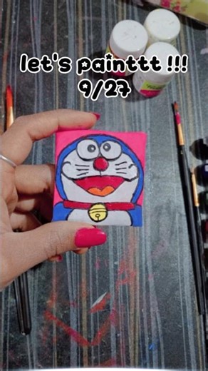 doremon mini painting 🎨🖌️💗#short #painting