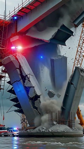 Insane Bridge Collapse Caught on Camera 😳 | Ultra Realistic AI Disaster Simulation