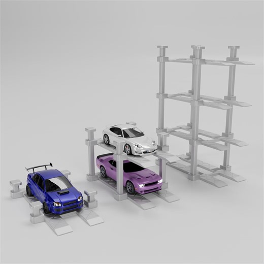 1/18 Scale Modular Car Lift: Stackable 3D Print Diorama (digital Download) - Etsy