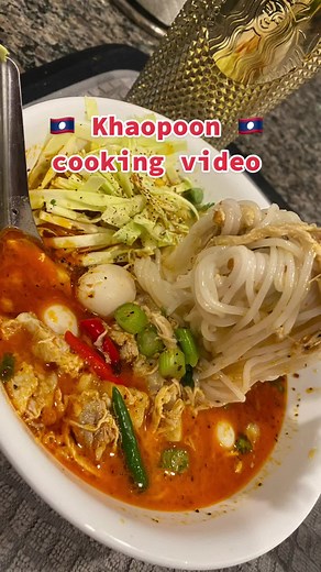Easy Lao Khaopoon Noodle Soup Recipe