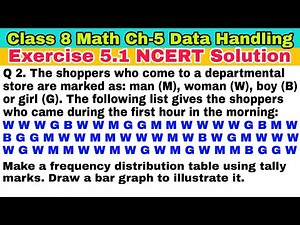 Class 8 Ex 5.1 Q 2 | Data Handling | Chapter 5 | Math | NCERT Solution | Exercise 5.1 | CBSE