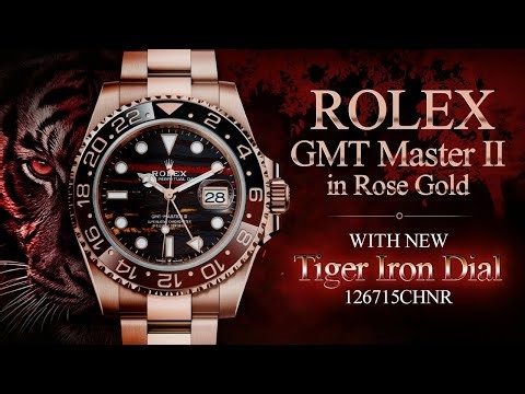 The Rolex GMT Master II in Rose Gold with NEW Tiger Iron dial 126715CHNR