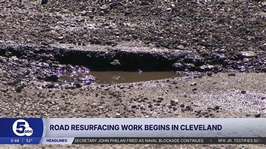 Road resurfacing work begins in Cleveland