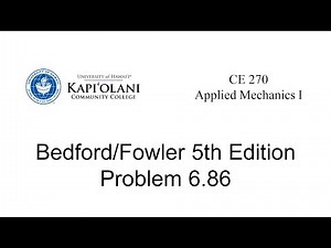 Engineering Mechanics: Statics, Problem 6.86 from Bedford/Fowler 5th Edition