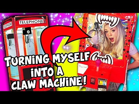 I TURNED MYSELF INTO A CLAW MACHINE!!! DIY Claw Machine Halloween Costume!