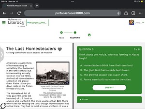 1:48 PM Mon Apr 1457�hieve3000: Lessonportal.achieve3000.c... | Filo