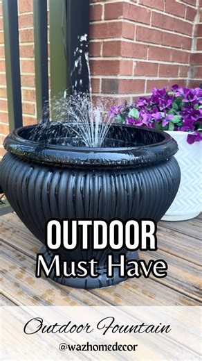 MICHELLE | Neutral Modern Home | EASY DIY Fountain 🤩 Comment LINK for solar fountain pump!! How fun is this DIY backyard fountain. The best part is it is solar powered!!... | Instagram