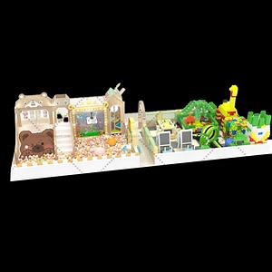 [Hot Item] Adventure - Themed Indoor Playground with Bouncing Castle, Monkey Bars and Sand Box