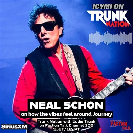 More from Neal Schon interview this week on #TrunkNation . Now on SiriusXM app on demand | Eddie Trunk