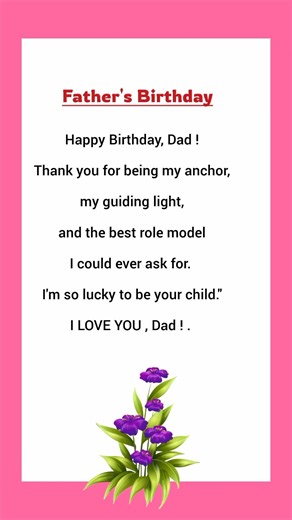 Father's Birthday || Father's Birthday Wishes || Happy Father's Day Message ||