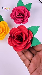 71K views · 988 reactions | DIY Paper Rose FlowerEasy Folding Tutorial for Beginners #diy #papercraft #rose #handmade #shorts #satisfying #videos #fypシ #giftideas #homemade #craft | Colors Paper | Facebook