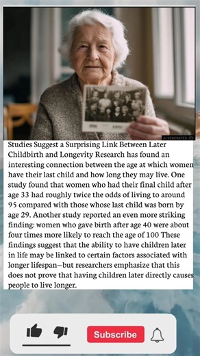 🧬👶 Later Motherhood & Longevity: A Surprising Connection!