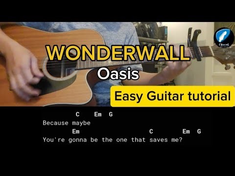 Wonderwall Oasis EASY GUITAR TUTORIAL 🎸