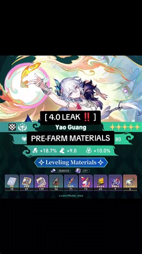 Prefarm Materials for Honkai Star Rail