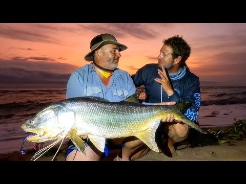 West African fishing adventure! Huge Snapper, African Threadfin and Tarpon in the river! Angola pt.2