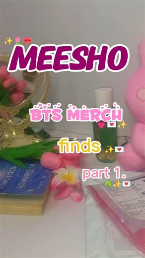 ✨Random BTS merch from meesho🌷#soft girl #facelesscreator #unboxing #bts #btsmerch #pinteresty #love