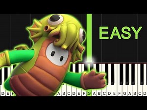 Fall Guys Theme Song EASY Piano Tutorial