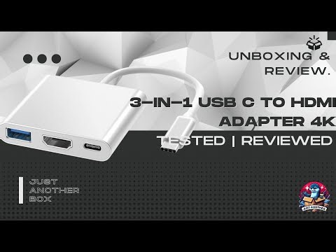 ElecMoga 3 in 1 USB C to HDMI Adapter 4K, USB 3 0 + Type C PD Charging Hub, Compatible with MacBook