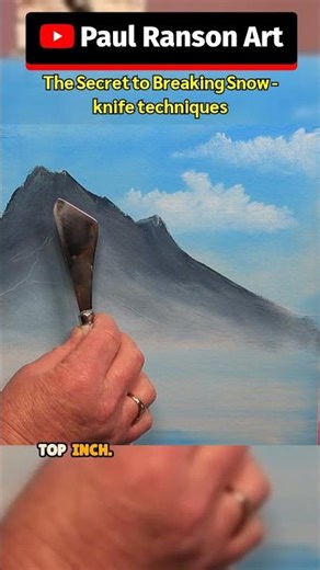 The Secret to Breaking Snow on a Bob Ross Style Mountain #shorts
