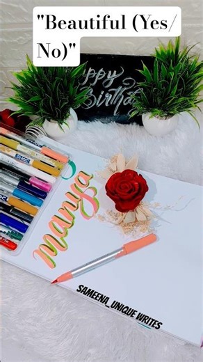 👉Manya Name Handwriting | Beautiful Script Lettering #shots #viralvideo