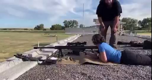 Women shooting a 50 cal rifle had a ricochet
