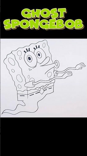 Ghost SpongeBob Drawing in 8 Seconds! ⚡✏️