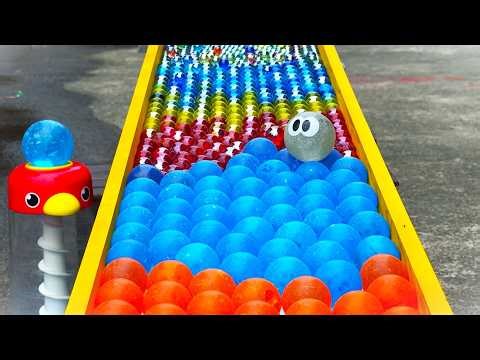 Marble Run Race ☆ Colorful Rainbow long Course × Clear Aquarium マーブルランレインボー