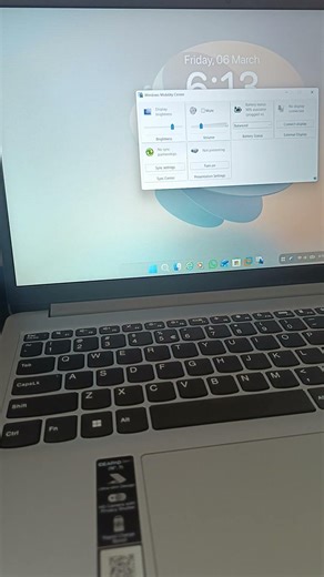 Windows Mobility Center