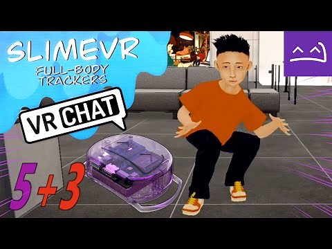 SlimeVR Full Body Tracking in VRChat! 1st time trying my 5+3 tracker set!