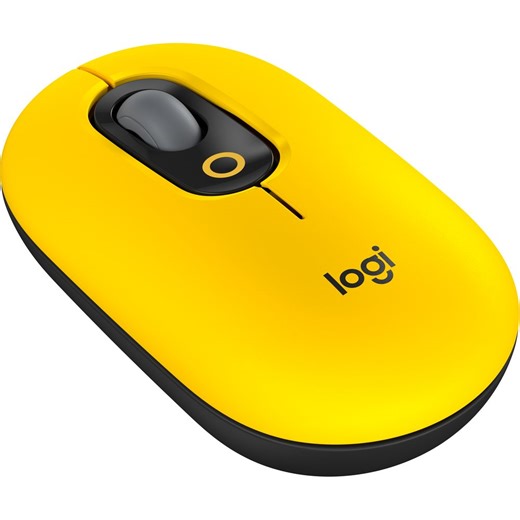 sharafdg.com: Logitech Wireless Pop Mouse with Customizable Emoji Blast Yellow