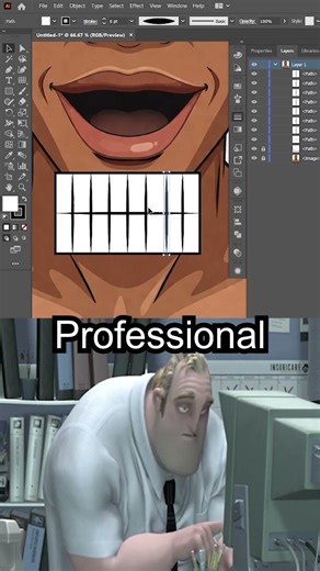 Beginner VS Professional . Adobe Illustrator