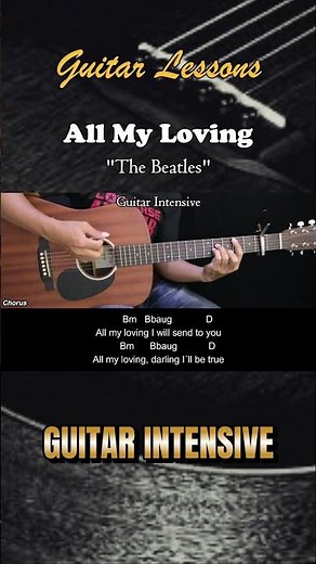 All My Loving - The Beatles | EASY Guitar Lessons - Chord & Strumming Pattern #guitarchords