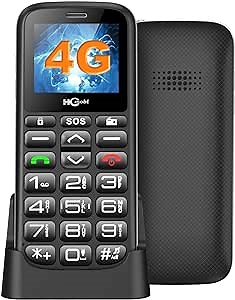 4G-LTE Cell Phone for Elderly,Cell Phones for Seniors with Big Buttons,Typec-C Basic Phone with Speed Talk SIM Card,SOS Button,Fast Dialing,1000 mAh Large Capacity,Charging Dock.