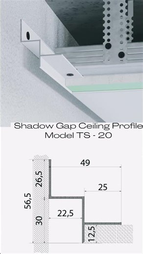 Different types of shadow gap ceiling profiles. #ceiling #ceilingdesign #lightning