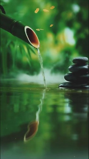 Peaceful Bamboo Waterfall 🎋 | Meditation Music for Sleep & Relaxation #soothingrelaxeveryday