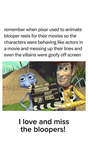 I love and miss the Pixar bloopers! #pixar #bloopers