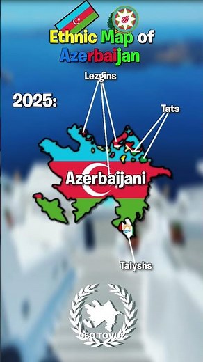 Ethnic Map of Azerbaijan 2000/2025 #europe #geographythroughmaps #geography #azerbaijan #map