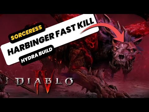 Harbinger Boss Fight | Fast Kill | No Death | Hydra Sorceress S-TIER | Torment IV Diablo IV Season 9