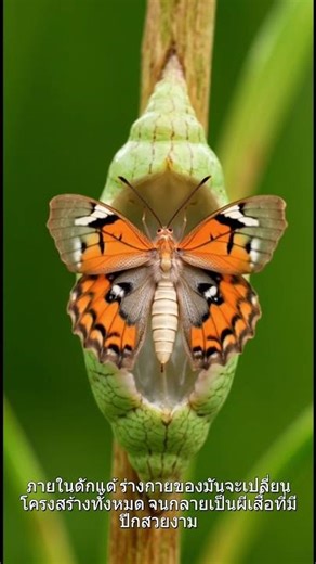 ผีเสื้อเปลี่ยนร่างยังไง? วงจรชีวิตสุดมหัศจรรย์ 🦋😮