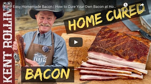 How to easily cure your own bacon recipe here: https://kentrollins.com/home-cured-bacon/ | Kent Rollins