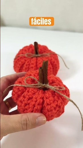 ¿Te imaginás estas calabazas en tu mesa? 🍂🎃 | Crochet fácil #crochet #calabazas