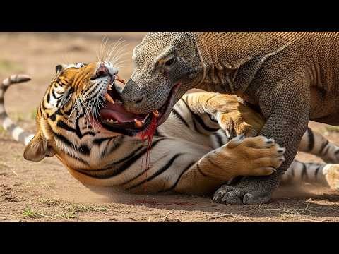 “Tiger vs Komodo Dragon: Savage Jungle Showdown You Won’t Believe!”💥