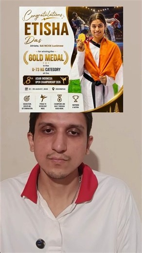 🇮🇳 Etisha Das wins Gold 🥇 for India at the Indonesia Open Taekwondo Championship 2026