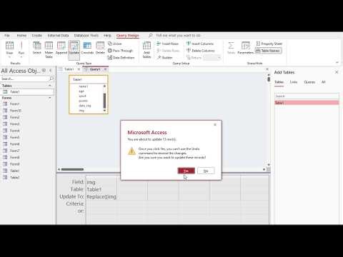 Microsoft Access Tutorial: Replace Text in a Field Using Query