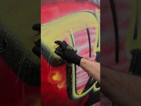 Spray Paint on Wet Walls #graffiti