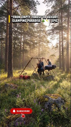 “From Empty Forest to Luxury Glamping Paradise 🌲✨ | Epic Camping Transformation” #camping