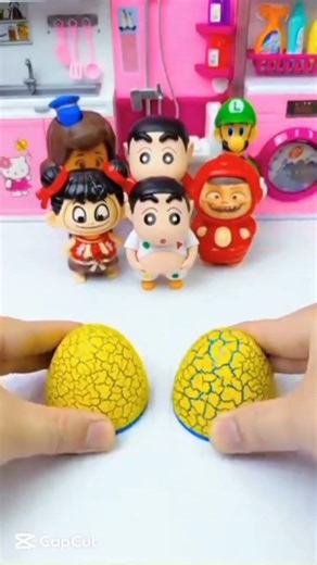 Shin Chan and friends Toy Fun ASMR#shorts #funny #toys #asmr #satisfying