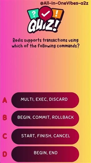 Redis supports transactions using which of the following commands?