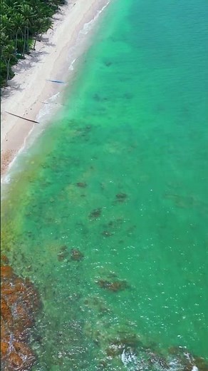 Aerial Paradise 🌴 Turquoise Ocean & White Sand Beach | Ocean ASMR #peacefulwaves #oceanvibe #waves
